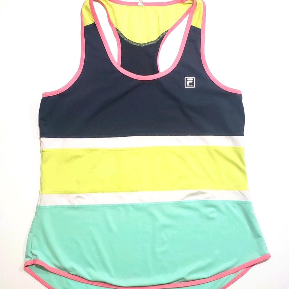 Fila Womens Colorblock Racerback Athletic Tank